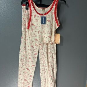 Marshalls Red and Cream Pajamas Intimates & Sleepwear